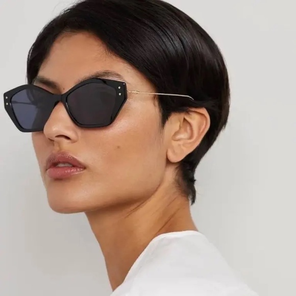 NWT Dior MissDior S1U Cat Eye Sunglasses in Black Silver Mirror - Picture 1 of 14